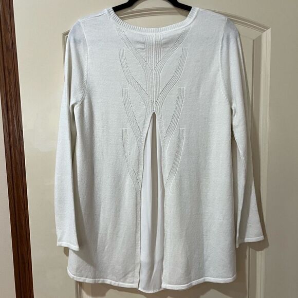 SOFT SURROUNDINGS Sirena Wool Alpaca Sweater Pullover Cream Women’s MP - Picture 3 of 5